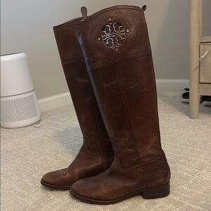 Tory Burch Dark Brown Leather Boots